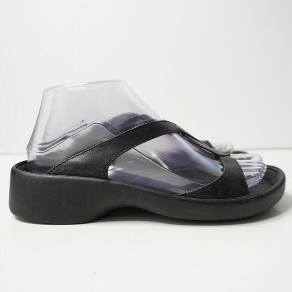 Birkenstock Tatami Footbed Black Leather Sandals‎ Shoes Comfort EUR 37 US 7 - Picture 2 of 9